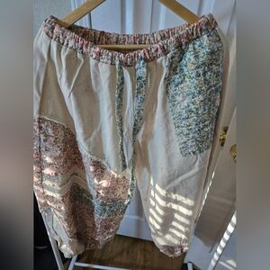 POL Floral Patchwork Trousers